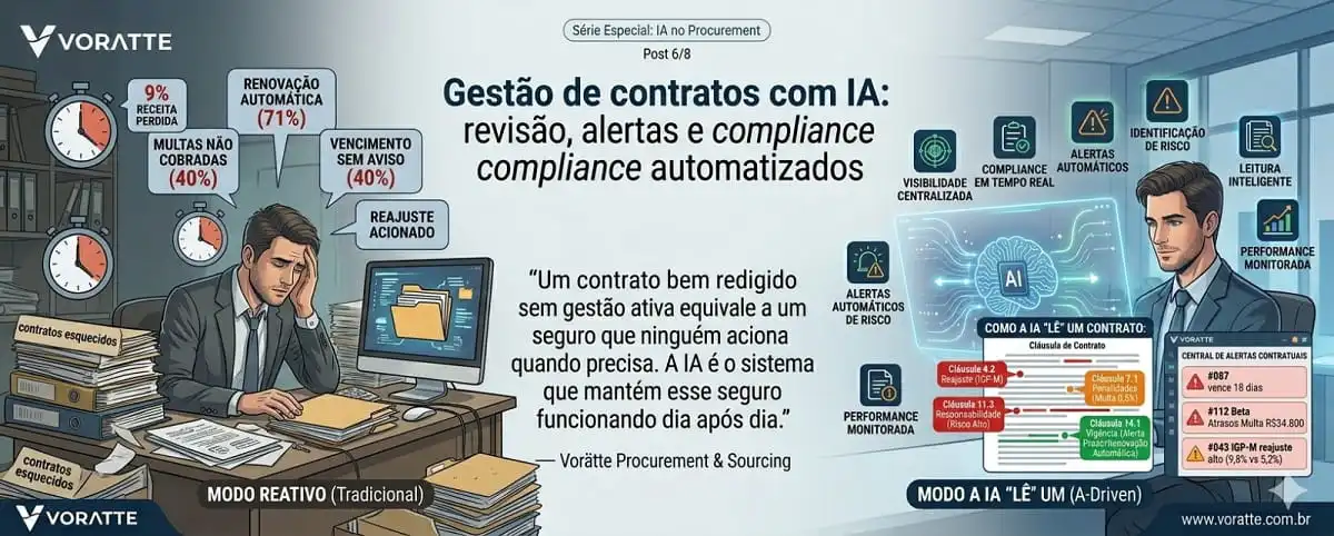 Gestão de contratos com IA: revisão, alertas e compliance automatizados