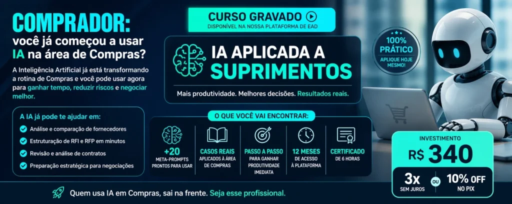 Curso Inteligência Artifical Aplicada a Suprimentos